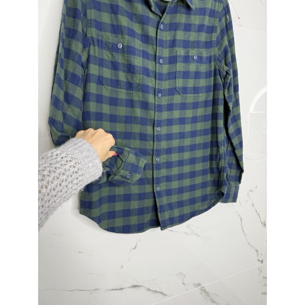 J. Crew Shirt Men's Medium Green Blackwatch Flannel Button Up Long Sleeve Casual - Picture 2 of 8